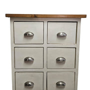 Marina Homes Rustic 12-Drawer Apothecary Storage Slim Tallboy