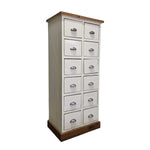 Marina Homes Rustic 12-Drawer Apothecary Storage Slim Tallboy