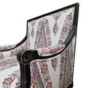Classic French Bergère Armchair in Vibrant Paisley
