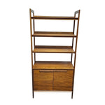 Crate & Barrel Mid-Century Style Tate Walnut Storage Bookcase
