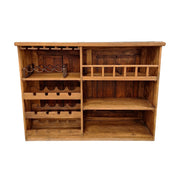 Hand-Carved Rustic Bar Counter