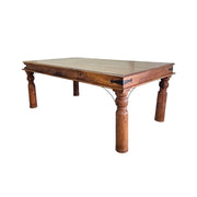 Classic Rustic Dining Table with Turned Legs