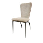 Contemporary High-Back Velvet Fabric Dining Chair
