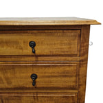 Timeless Honey-Toned Tiger Maple Chest of Drawers