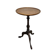 Elegant Antique 1930s Figured Walnut Pie Crust Wine Table