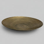 Home Box Rustic Hammered Brass-Toned Metal Decorative Tray