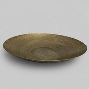 Home Box Rustic Hammered Brass-Toned Metal Decorative Tray