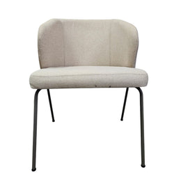 Ebarza Signature Contoured Dining Chair in Sand Upholstery