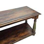 Rustic Two-Tier Hand-Finished Console Table