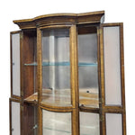 Vintage-Inspired Bowfront Curio Cabinet with Glass Shelving