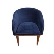 Pottery Barn Navy Velvet Club Accent Chair