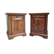 Classic Wood Panelled Single Door Bedside Table
