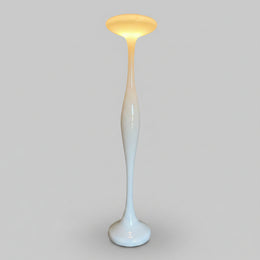 Kundalini E.T.A. Style White Glass Flared Floor Standing Lamp