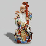 Vintage Famille Rose Porcelain Shou Xing Statue