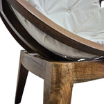 Home Centre Shai Solid Wood Barrel Accent Chair