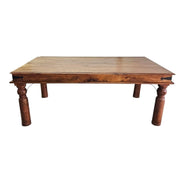 Classic Rustic Dining Table with Turned Legs