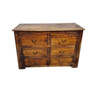 Rustic Solid Wood 6-Drawer Artisan Dresser
