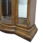Vintage-Inspired Bowfront Curio Cabinet with Glass Shelving