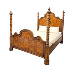 Grand Art Deco Four-Poster Bed with Sunburst Veneers
