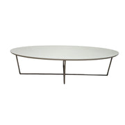 White Oval Coffee Table from Marina Home