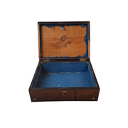 Rosewood Box with Brass Inlays