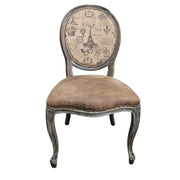 Vintage Parisian-Style Upholstered Dining Chair