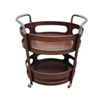 Mid-Century Modern Curved Bentwood Drinks Trolley with Chrome Handles