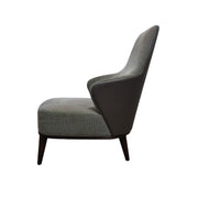 Single Seater Fabric Armchair with Ottoman