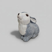 Rustic Hand-Cast Concrete Bunny Rabbit Garden Figurine