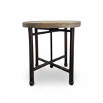 20th Century Ornate Brass Side Table with Fluted Pedestal Legs