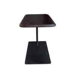 Sleek Espresso C-Shaped Side Table for Modern Living