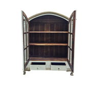 Rustic French Provincial White Display Cabinet