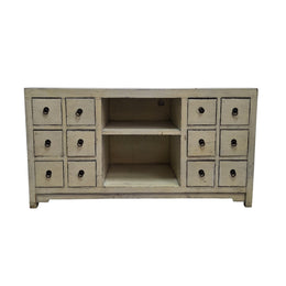 Rustic Distressed Wooden TV Console