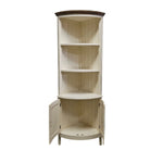 Provincial Charm Two-Tone Curved Corner Cabinet