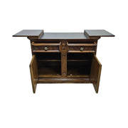 Century Furniture Antique Style Solid Wood Two Drawer Buffet Credenza