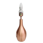 Polished Rose Gold Tear Drop Metallic Table Lamp with Tall Shade