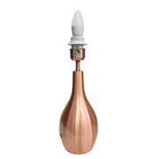 Polished Rose Gold Tear Drop Metallic Table Lamp with Tall Shade