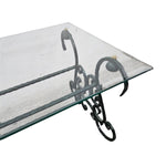 Wrought Iron Scrollwork Glass Top Coffee Table