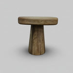 Rustic Mushroom Solid Wood Side Table