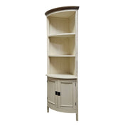 Provincial Charm Two-Tone Curved Corner Cabinet