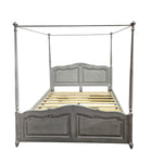 Marina Home Provincial Grey Four-Poster Canopy Bed