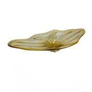 Artistic Amber Orange Hand Blown Glass Sculptural Centrepiece Tray