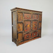 Antique Hand-Carved Oriental Cabinet with Phoenix Detailing