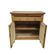 Antique-Inspired Oak Storage Cabinet with Reeded Accents