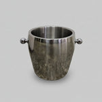 Vintage Chrome Double Walled Insulated Stainless Steel Ice Bucket