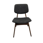 Sleek Scandi-Style Charcoal Fabric Dining Chair
