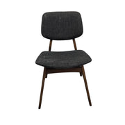 Sleek Scandi-Style Charcoal Fabric Dining Chair