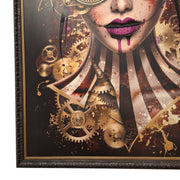 Sarah Bordia Signed Authenticated Steampunk Chanel Inspired Framed Wall Art