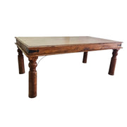Classic Rustic Dining Table with Turned Legs