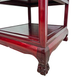 Chinese Dragon-Carved Rosewood Side Table